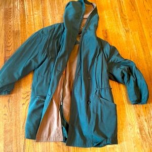 Women’s Teal Hooded Jacket with zip out liner